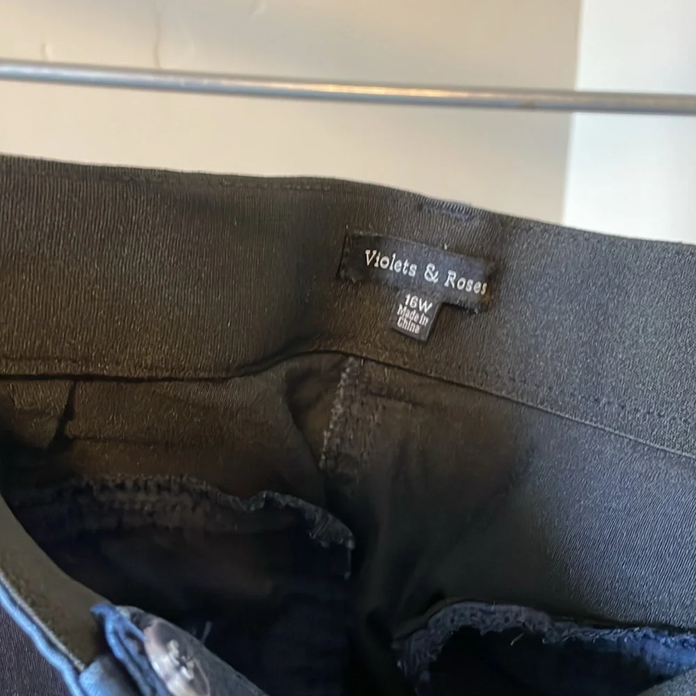 Violets & Roses navy blue chinos size 16w - Picture 2 of 4